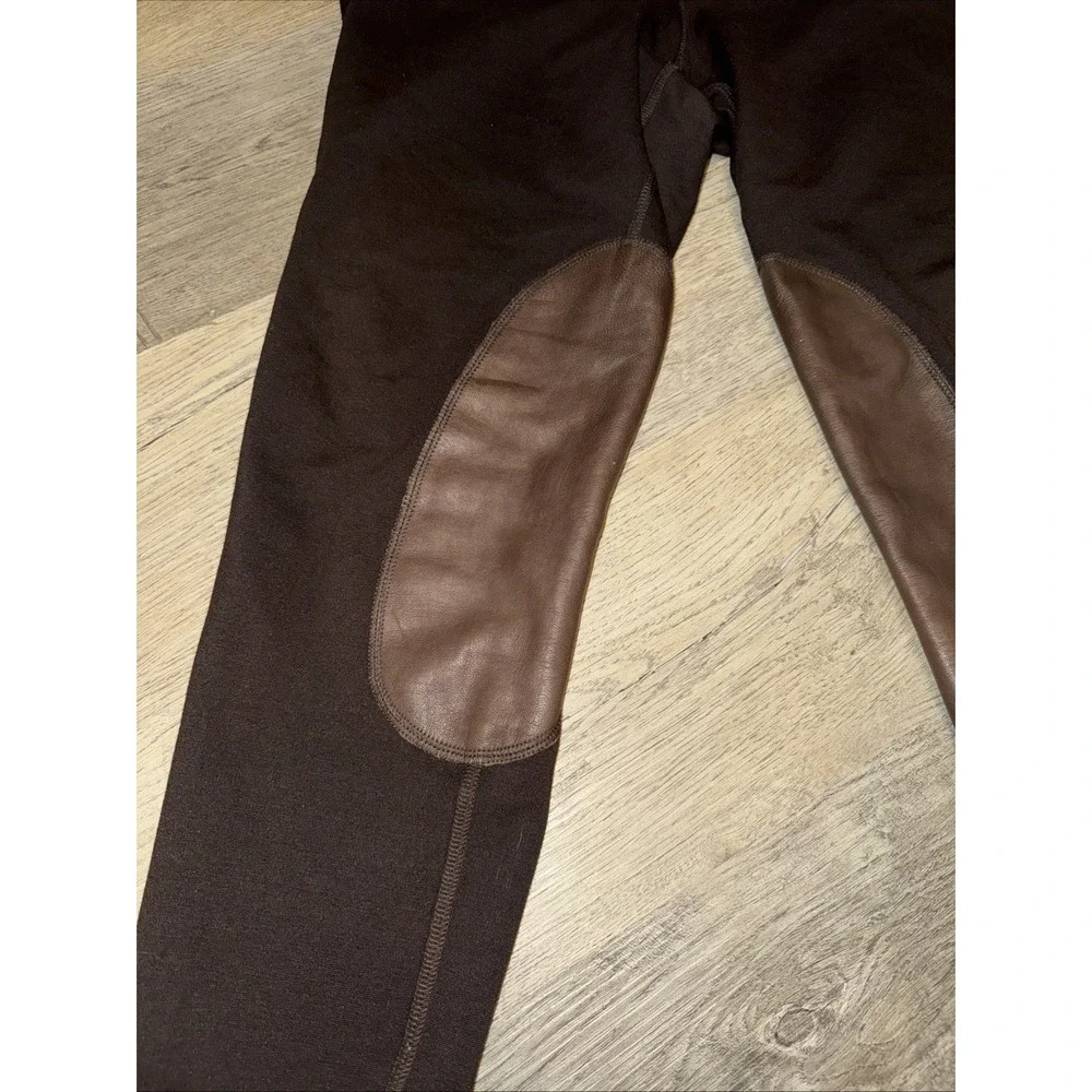 Tory Burch Dark Brown Riding Trousers with Leather Knee Patches